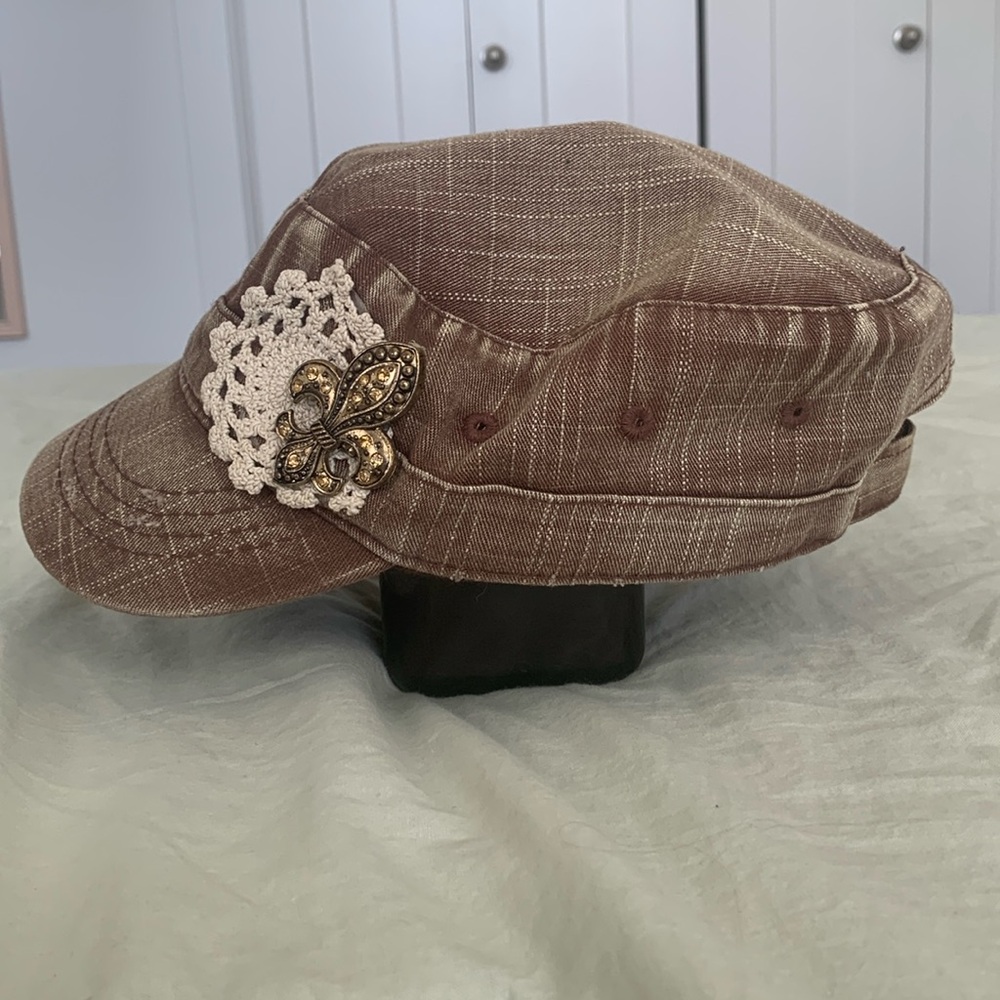 Y2K Style Hat with Metal Statement Piece